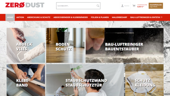 Unser neuer Onlineshop ZERO DUST ist online!